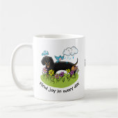 Spring Dachshund Dog Dachsie (zwart en tan) Cute Koffiemok (Links)