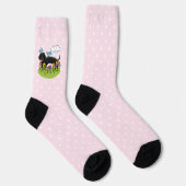 Spring Dachshund Dog Dachsie (zwart en tan) Cute Sokken (Rechts)