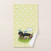 Spring Dachshund (zwart en tan) Cute dog Bad Handdoek (Handdoek)