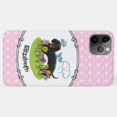 Spring Dachshund (zwart en tan) Cute dog Case-Mate iPhone Case (Achterkant (horizontaal))