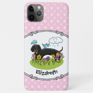 Spring Dachshund (zwart en tan) Cute dog Case-Mate iPhone Case