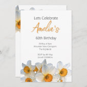 Spring Daffodil Birthday Kaart (Voorkant / Achterkant)