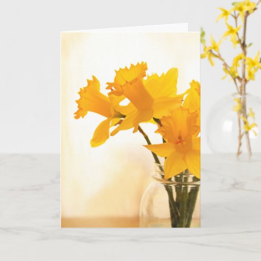 Spring Daffodil Birthday Kaart (Gele Bloem)