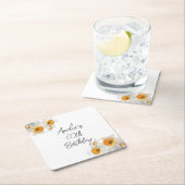 Spring Daffodil Birthday Kartonnen Onderzetters (Insitu)