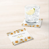 Spring Daffodil Birthday Kartonnen Onderzetters (Insitu)