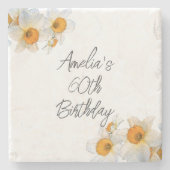 Spring Daffodil Birthday Stenen Onderzetter (Voorkant)