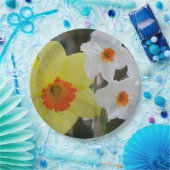 Spring Daffodil Blooms Floral Papieren Bordje (Feest)