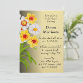 Spring Daffodil Bouquet Bridal Shower Kaart (Staand voorkant)