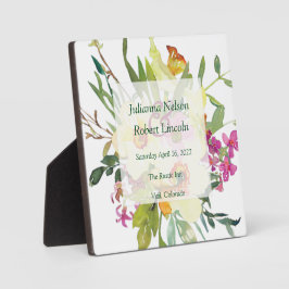 Spring daffodil bouquet bruiloft fotoplaat