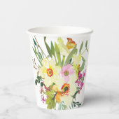 Spring daffodil bouquet bruiloft papieren bekers (Achterkant)