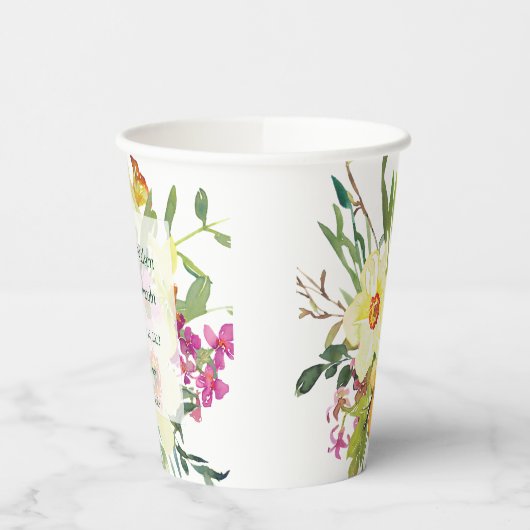 Spring daffodil bouquet bruiloft papieren bekers (Links)