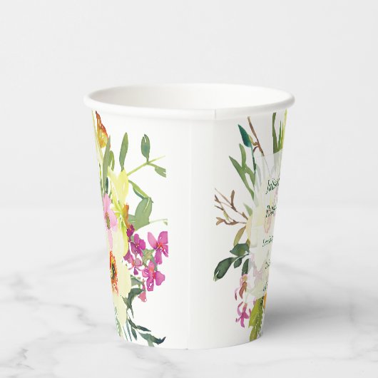 Spring daffodil bouquet bruiloft papieren bekers (Rechts)