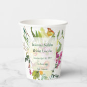 Spring daffodil bouquet bruiloft papieren bekers (Voorkant)