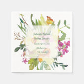 Spring daffodil bouquet bruiloft servet (Voorkant)