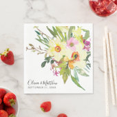 Spring Daffodil Bouquet Yellow Floral Wedding Servet (Insitu)