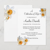 Spring Daffodil Celebration of Life Aankondiging (Voorkant / Achterkant)