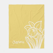 Spring Daffodil Fleece Deken (Voorkant)