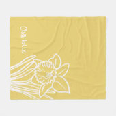 Spring Daffodil Fleece Deken (Voorkant (Horizontaal))