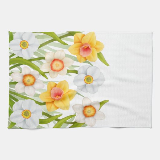 Spring Daffodil Flowers Kitchen Towel Theedoek (Horizontaal)