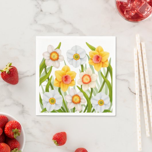 Spring Daffodil Flowers servetten (Insitu)