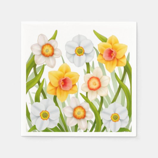 Spring Daffodil Flowers servetten (Voorkant)