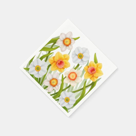 Spring Daffodil Flowers servetten (Hoek)