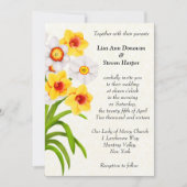Spring Daffodil Flowers Weddenschap Kaart (Voorkant)