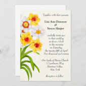 Spring Daffodil Flowers Weddenschap Kaart (Voorkant / Achterkant)