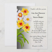 Spring Daffodil Flowers Weddenschap Kaart (Voorkant / Achterkant)