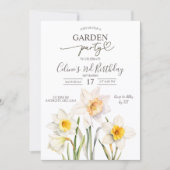 Spring Daffodil Garden Birthday Party Kaart (Voorkant)