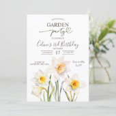 Spring Daffodil Garden Birthday Party Kaart (Staand voorkant)