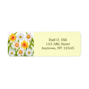 Spring Daffodil Garden Etiket