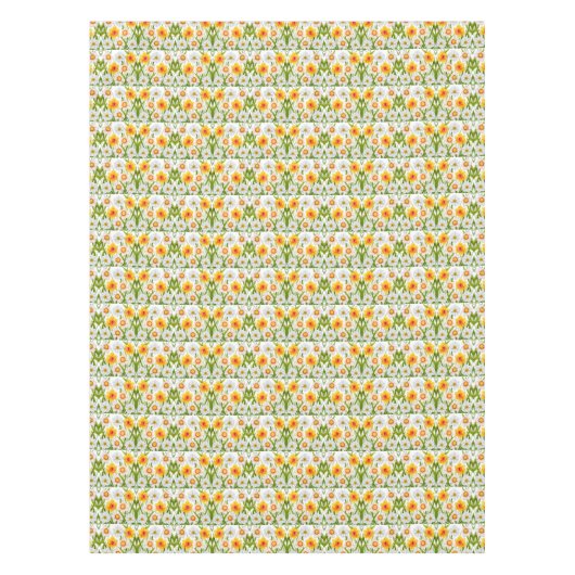 Spring Daffodil Garden Flowers Tablecloth Tafelkleed (Voorkant)