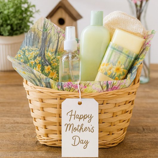 Spring Daffodil Meadow Watercolor Tissue Paper Tissuepapier