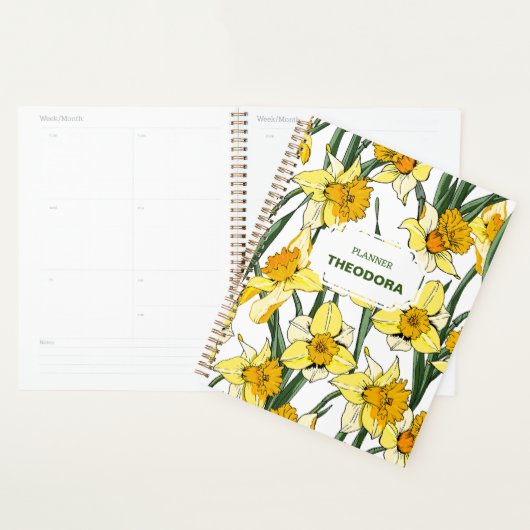 SPRING DAFFODIL-ontwerp, 12-maands planner en Stic (Display)