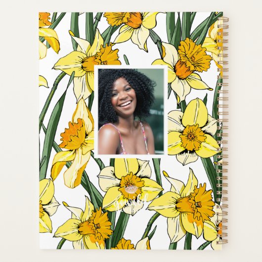 SPRING DAFFODIL-ontwerp, 12-maands planner en Stic (Achterkant)