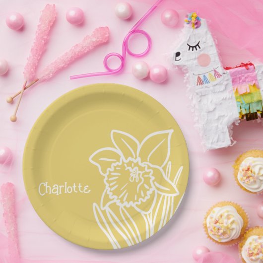 Spring Daffodil Papieren Bordje (Feest)