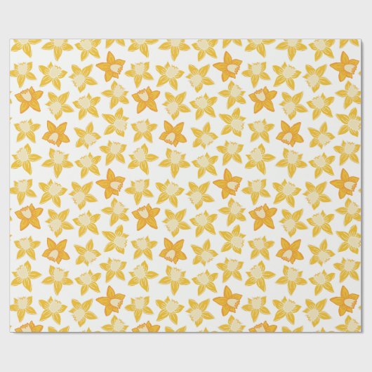Spring Daffodil Pattern Cadeaupapier (Vlak)