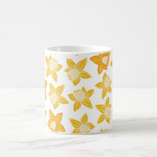 Spring Daffodil Pattern Koffiemok (Center)