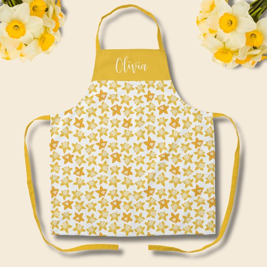 Spring Daffodil Pattern Schort