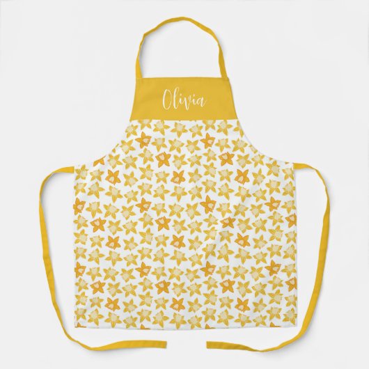 Spring Daffodil Pattern Schort (Voorkant)