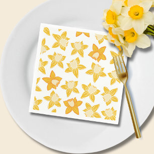 Spring Daffodil Pattern Servet