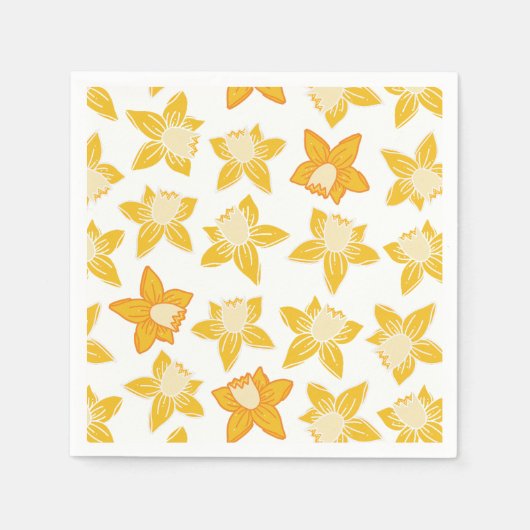 Spring Daffodil Pattern Servet (Voorkant)