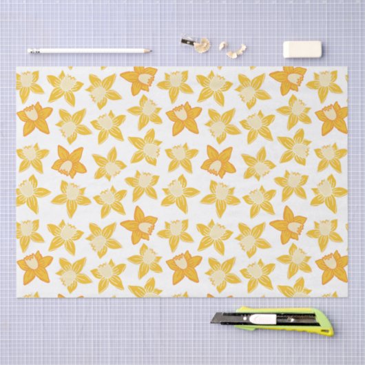 Spring Daffodil Pattern Tissuepapier (Craft)