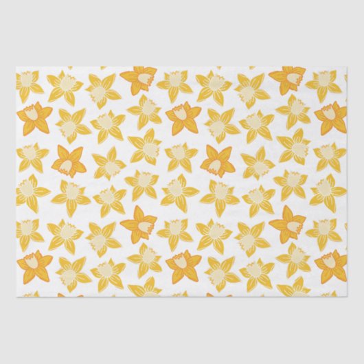 Spring Daffodil Pattern Tissuepapier (Voorkant)