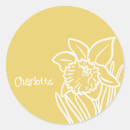 Spring Daffodil Ronde Sticker