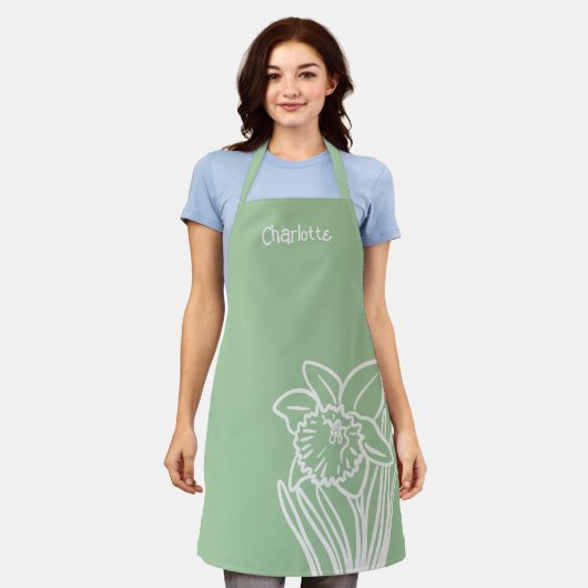 Spring Daffodil Schort (Gedragen)