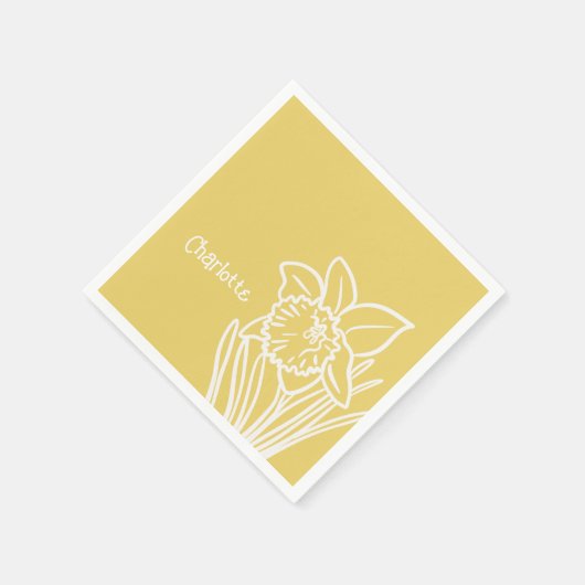 Spring Daffodil Servet (Hoek)