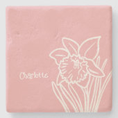 Spring Daffodil  Stenen Onderzetter (Voorkant)