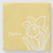 Spring Daffodil Stenen Onderzetter (Voorkant)